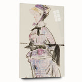 Impressionism Wall Art - Woman in Travel Costume - Elegant Art Sketch Print