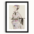 Impressionism Wall Art - Woman in Travel Costume - Elegant Art Sketch Print