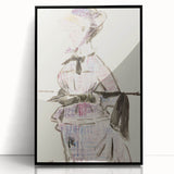 Impressionism Wall Art - Woman in Travel Costume - Elegant Art Sketch Print