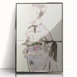 Impressionism Wall Art - Woman in Travel Costume - Elegant Art Sketch Print