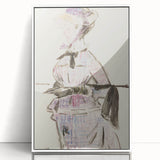 Impressionism Wall Art - Woman in Travel Costume - Elegant Art Sketch Print