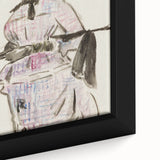 Impressionism Wall Art - Woman in Travel Costume - Elegant Art Sketch Print