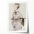 Impressionism Wall Art - Woman in Travel Costume - Elegant Art Sketch Print