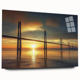 Landscape bridge design displayed in a side view, showcasing its acrylic glass structure and sleek lines, ideal for modern decor enthusiasts.