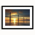 Landscape bridge frame in matte black featuring a sleek front view design, ideal for showcasing artwork or photographs, perfect for modern home decor.