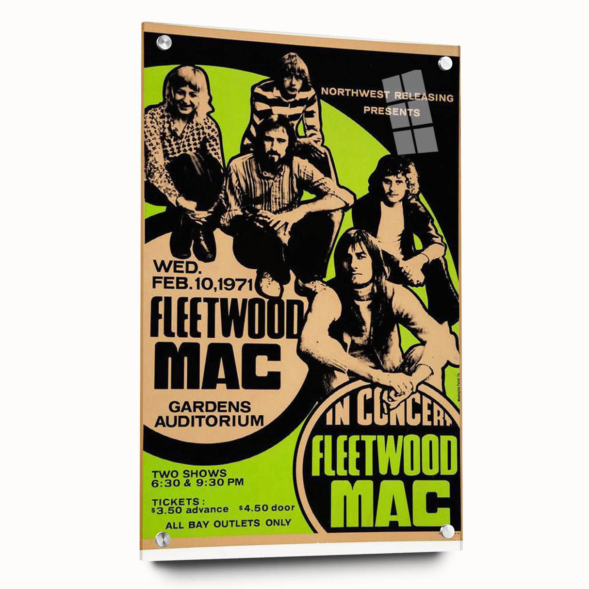 Fleetwood Mac Retro Poster - Vintage Prints & Classic Concert Art