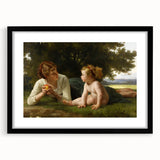 Classical Realism Painting - Temptation (1880) Realism Art Canvas Print