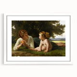 Classical Realism Painting - Temptation (1880) Realism Art Canvas Print