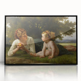 Classical Realism Painting - Temptation (1880) Realism Art Canvas Print