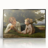 Classical Realism Painting - Temptation (1880) Realism Art Canvas Print
