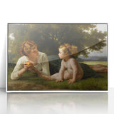 Classical Realism Painting - Temptation (1880) Realism Art Canvas Print