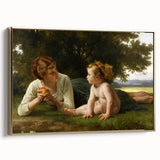 Classical Realism Painting - Temptation (1880) Realism Art Canvas Print