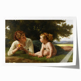 Classical Realism Painting - Temptation (1880) Realism Art Canvas Print