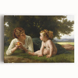 Classical Realism Painting - Temptation (1880) Realism Art Canvas Print