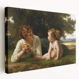 Classical Realism Painting - Temptation (1880) Realism Art Canvas Print