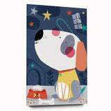 Starry Night Dog - Kids Wall Art Prints Boys Room Wall Art