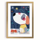Starry Night Dog - Kids Wall Art Prints Boys Room Wall Art