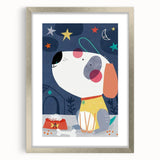 Starry Night Dog - Kids Wall Art Prints Boys Room Wall Art
