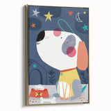 Starry Night Dog - Kids Wall Art Prints Boys Room Wall Art