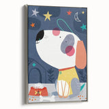 Starry Night Dog - Kids Wall Art Prints Boys Room Wall Art