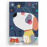 Starry Night Dog - Kids Wall Art Prints Boys Room Wall Art