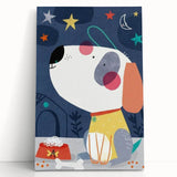 Starry Night Dog - Kids Wall Art Prints Boys Room Wall Art