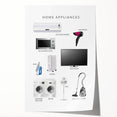 Home Appliances Kids Educational Wall Art - Learning Poster