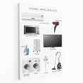 Home Appliances Kids Educational Wall Art - Learning Poster