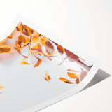 Extra large rolled print featuring line art flowers in muted autumn colors, ideal for large living room wall art.