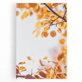 Large black and white stretched canvas featuring a minimalist autumn tree, ideal for kitchen wall art.