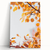 Large black and white wall art of a tree in autumn on stretched canvas, ideal for kitchen or bedroom decor.