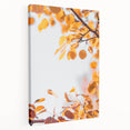 Large canvas print depicting a fall-themed abstract design in warm orange and red tones, ideal for kitchen wall art.