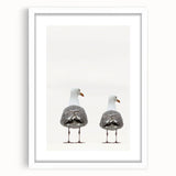 Abstract art print featuring swirling blue and white patterns on a framed canvas, suitable for dining room or bedroom decor.