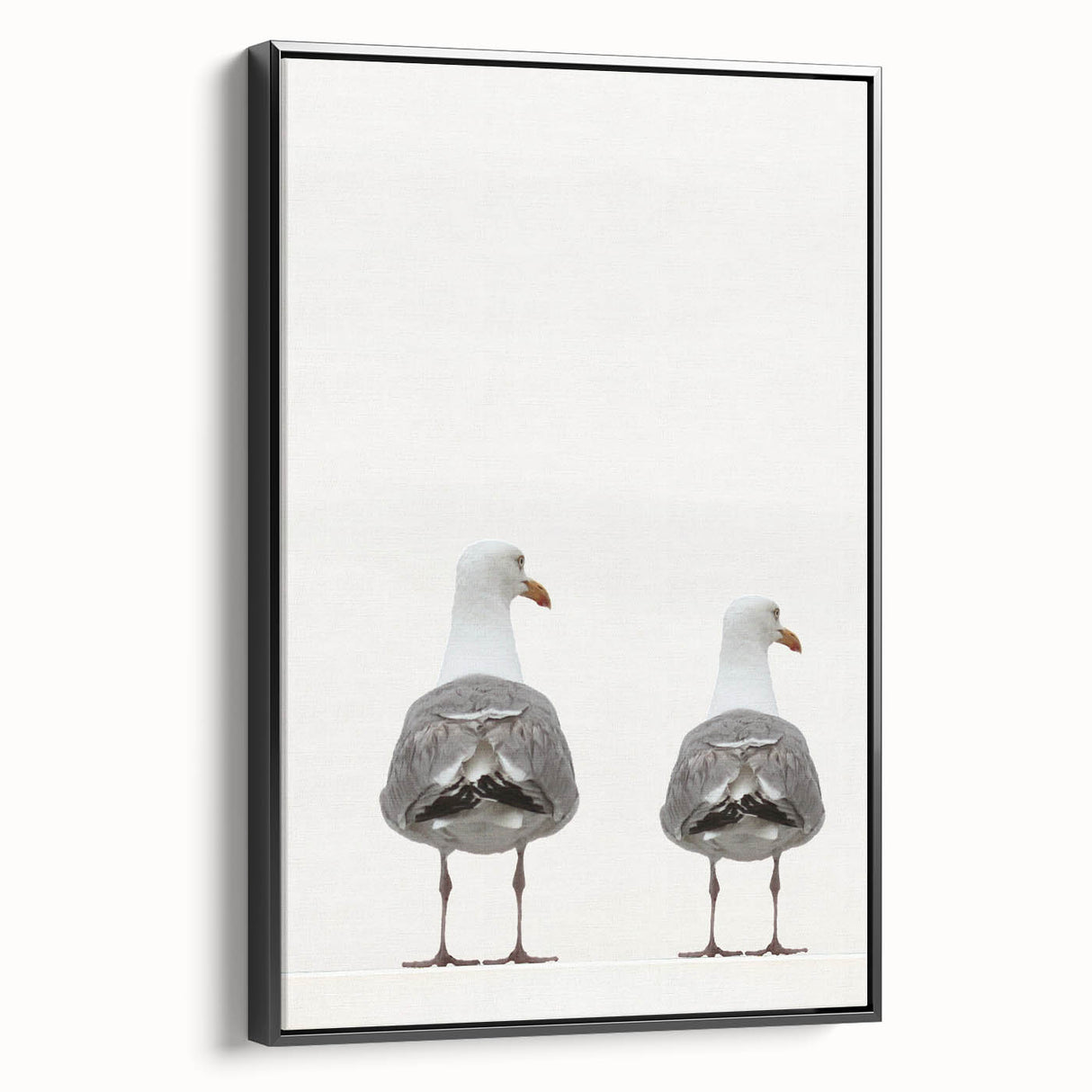 Black and white framed canvas featuring a vintage landscape painting, ideal for bedroom wall decor.