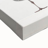 Large black and white abstract art on stretched canvas, ideal for kitchen wall art or bedroom ambiance.