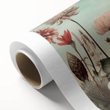 Abstract floral wall art on rolled canvas, showcasing vibrant colors and intricate patterns. Ideal for modern decor, packaged securely in a protective tube.