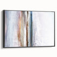 Framed abstract landscape wall art in black with a modern design, showcasing vibrant colors and textures, perfect for contemporary home decor.