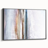 Framed abstract landscape wall art in black with a modern design, showcasing vibrant colors and textures, perfect for contemporary home decor.