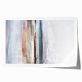 Abstract landscape wall art print showcasing vibrant colors and dynamic shapes, rolled for easy shipping and display, perfect for modern home decor.
