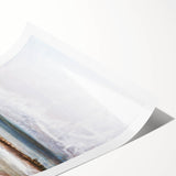 Abstract landscape wall art print showcasing vibrant colors and fluid shapes, rolled for easy shipping and display, perfect for modern home décor.