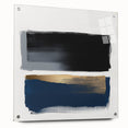 Abstract Art Prints – Bold Black and Navy with Metallic Gold Accents