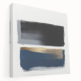 Abstract Art Prints – Bold Black and Navy with Metallic Gold Accents