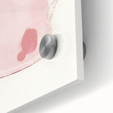 Large abstract wall art in muted earth tones on acrylic glass, ideal for dining room ambiance.