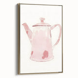 Framed canvas depicting a vintage landscape painting with gold details, ideal for bedroom wall art.