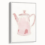 Vintage poster art of colorful food and drinks on a large framed canvas, ideal for living room walls.