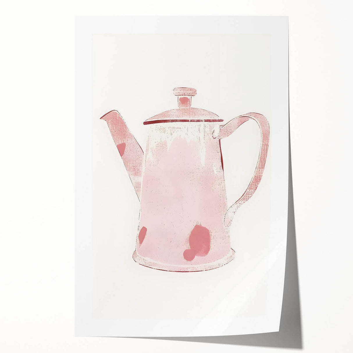 Extra large rolled canvas print featuring a floral design in pastel hues.