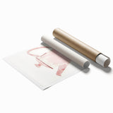 Extra large rolled canvas print of floral art in pastel shades, suitable for classy bathroom or large living room wall decor.