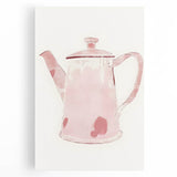 Large black and white stretched canvas featuring a minimalist coffee cup design, ideal for kitchen wall art.