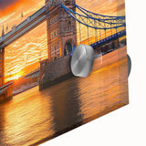 Close-up of a stunning landscape bridge design crafted from acrylic glass, showcasing vibrant colors and intricate details, perfect for modern decor enthusiasts.