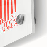 Vintage Wall Art - Free All Political Prisoners Poster - Protest Art Print